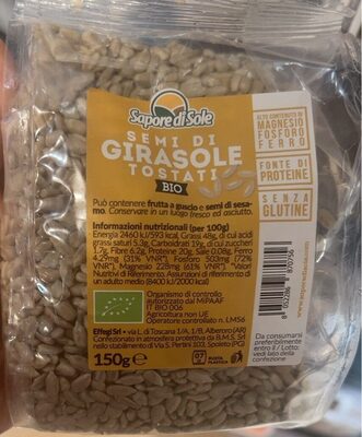 Semi di girasole tostati bio