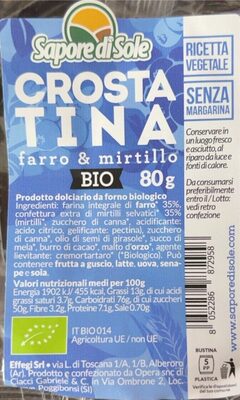 Crostatina farro & mirtillo