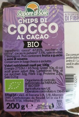 Chips di cocco al cacao