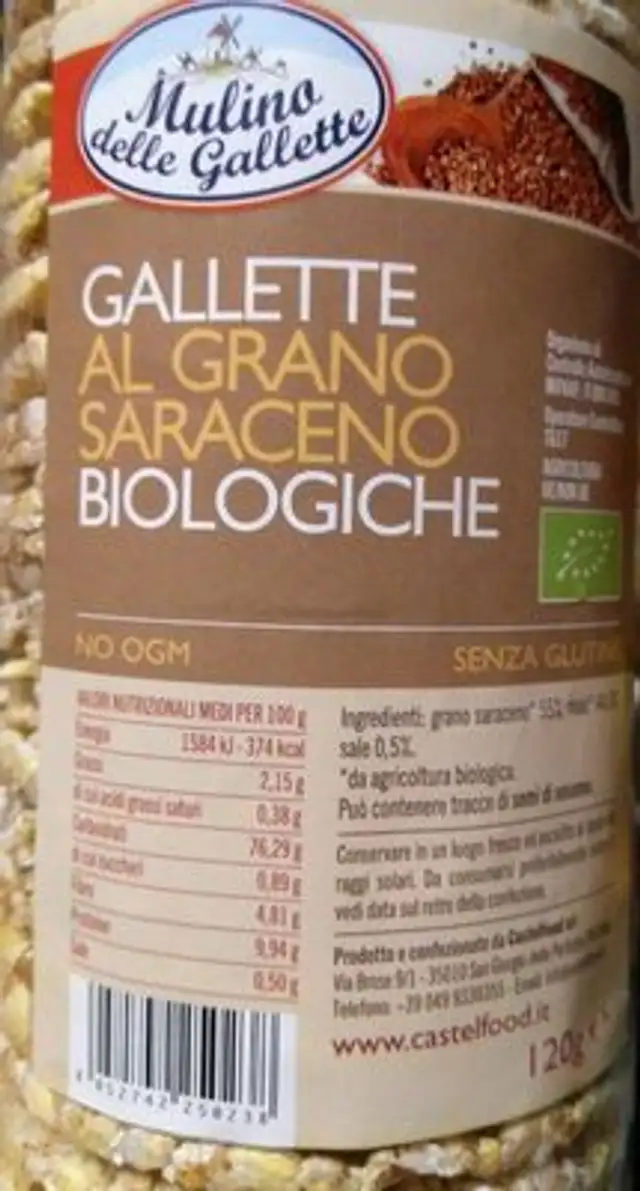 Gallette al grano saraceno front packaging