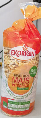 Gallette di Mais Integrale Biologiche front packaging