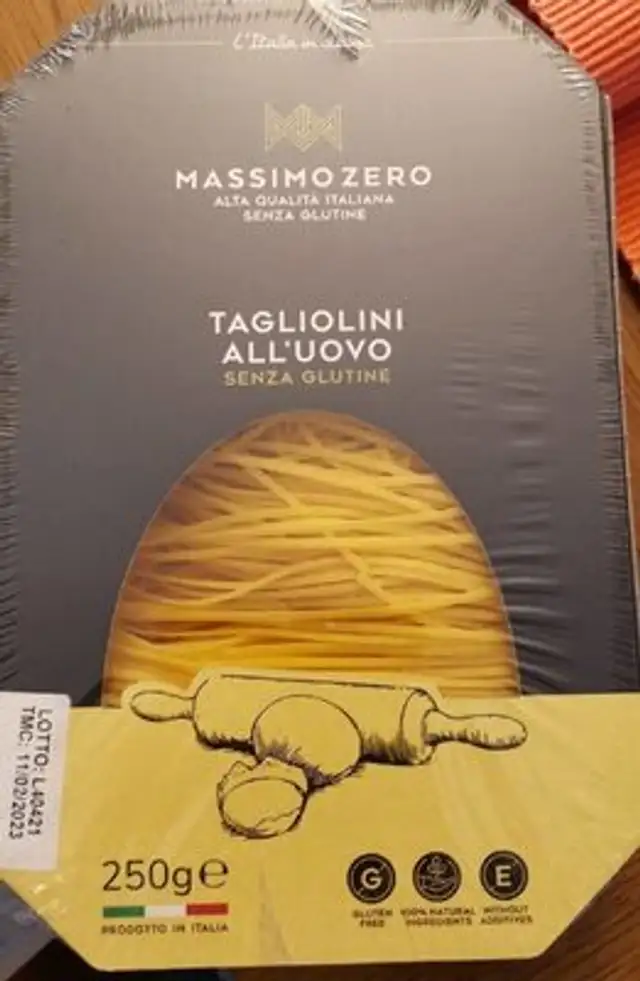 Tagliolini all'uovo front packaging