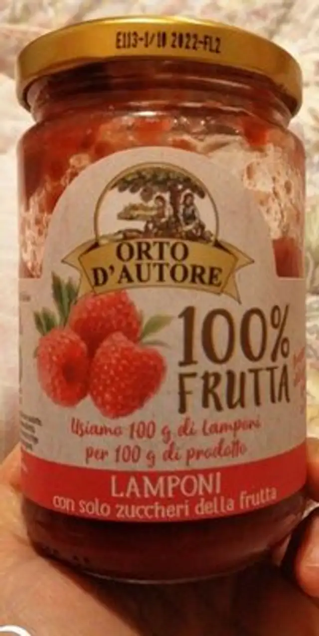 100% frutta lamponi front packaging
