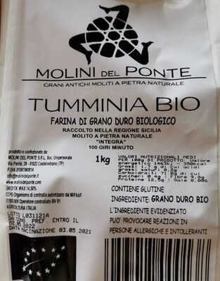 Farina Tumminia Bio (grano duro integrale)