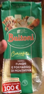 Curiosità - Ravioli - Funghi e formaggio di montagna front packaging