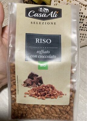 Riso soffiato con cioccolato front packaging