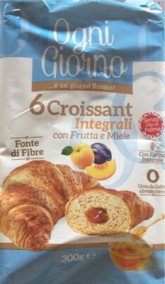 Croissant integrali con frutta e miele