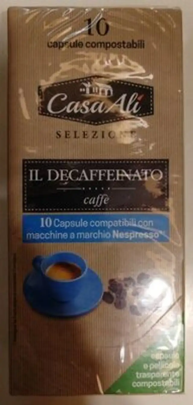 Il decaffeinato caffè front packaging