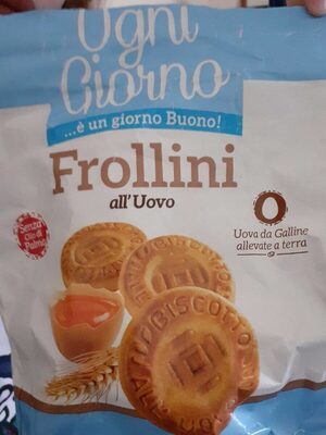 Frollini all'uovo front packaging