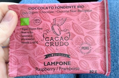 Cacao al lampone front packaging