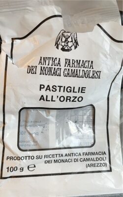 Pastiglie d’orzo front packaging