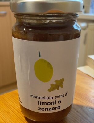 Marmellata extra limoni e zenzero front packaging