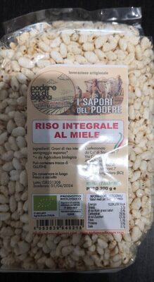Riso integrale al miele front packaging