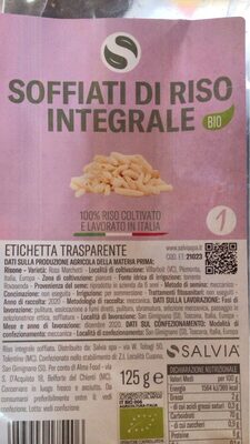 Soffiati di Riso Integrale front packaging