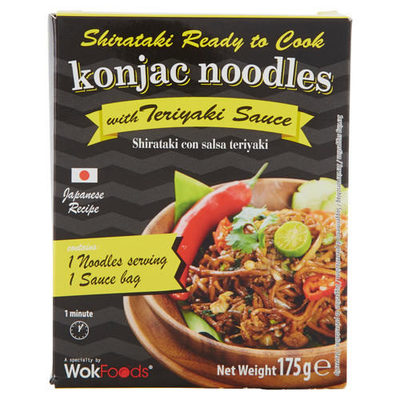 Shirataki ready to cook with teriyaki sauce front packaging