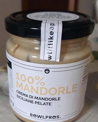 Crema di mandorle pelate front packaging