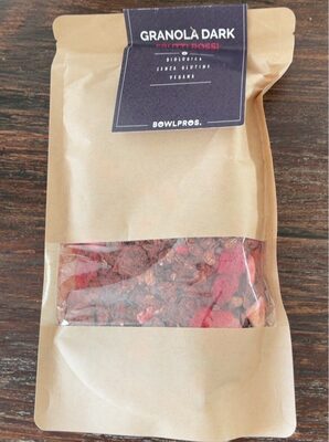 Granola dark frutti rossi front packaging