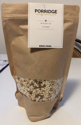 Porridge pera & cioccolato front packaging