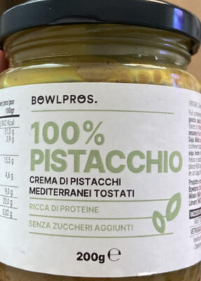 100% pistacchio front packaging