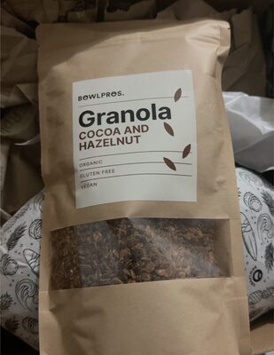 Granola Cocoa and Hazelnut front packaging