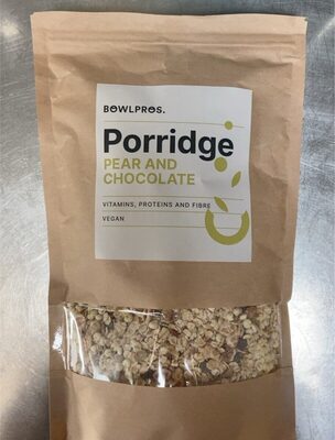 Porridge pear and chocolate