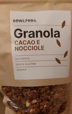 Granola cacao e nocciole front packaging