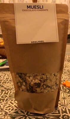 Muesli cioccolato fondente front packaging