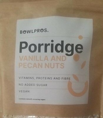 Porridge Vanilla and pecan nuts