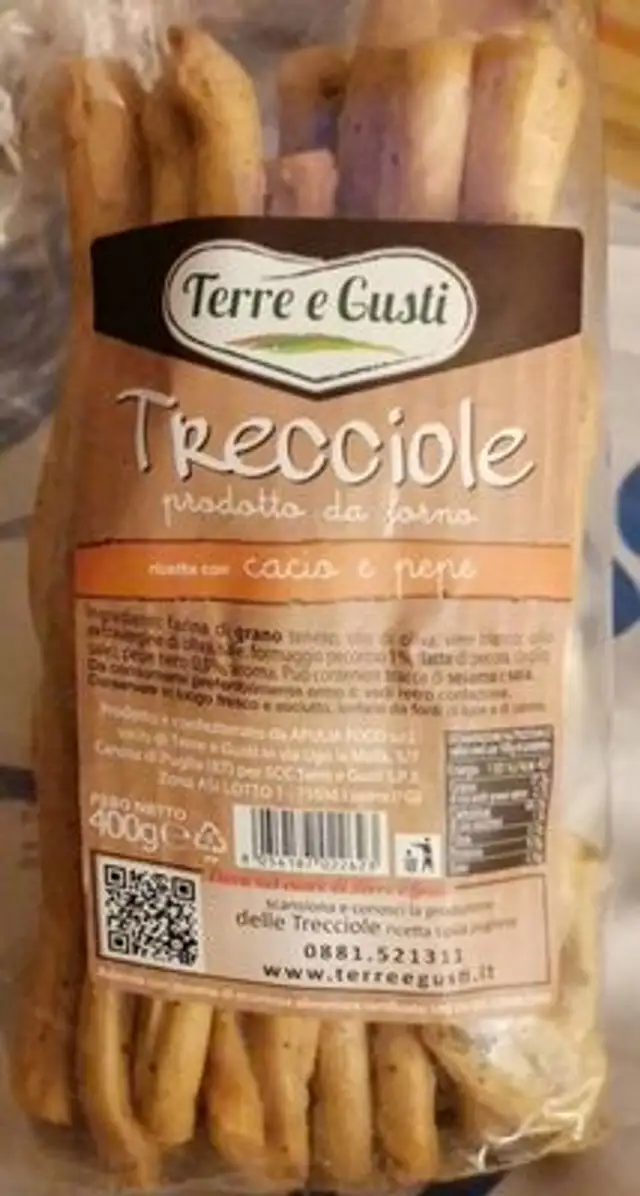 Trecciole cacio e pepe front packaging