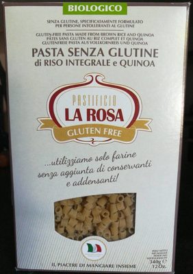 Pasta senza glutine di riso integrale e quinoa