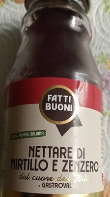 Nettare di mirtillo e zenzero front packaging