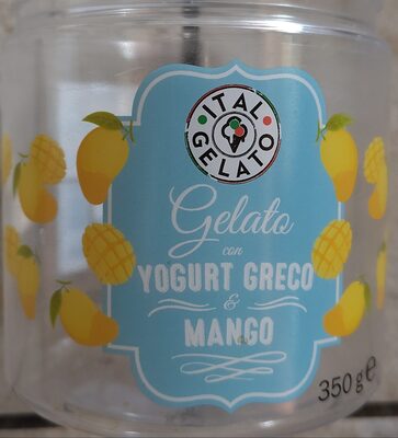 Gelato con yogurt greco e mango