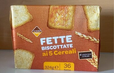 Fette biscottate ai 5 cereali front packaging