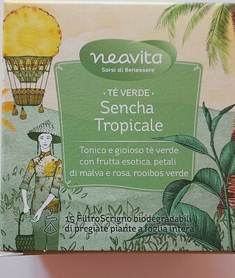 Tè verde sencha tropicale front packaging