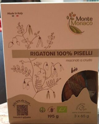 RIGATONI 100% PISELLI  BIO
