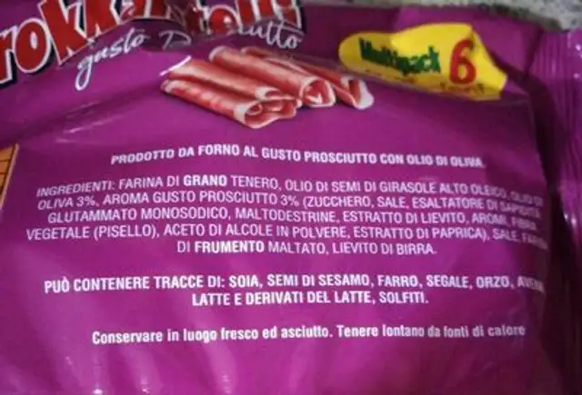 Crokkantelli gusto prosciutto nutrition facts table