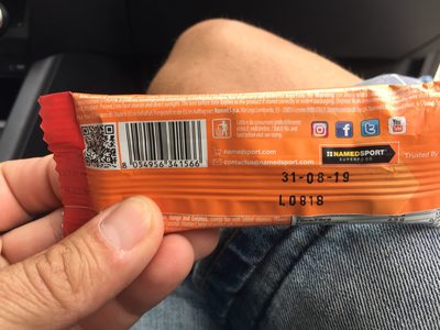 Total energy fruit bar front packaging