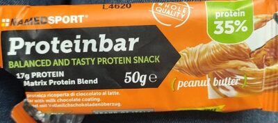 Proteine bar front packaging