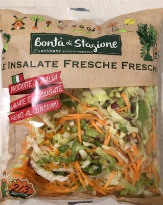 Le insalate fresche fresche front packaging