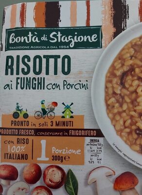 Risotto ai funghi front packaging