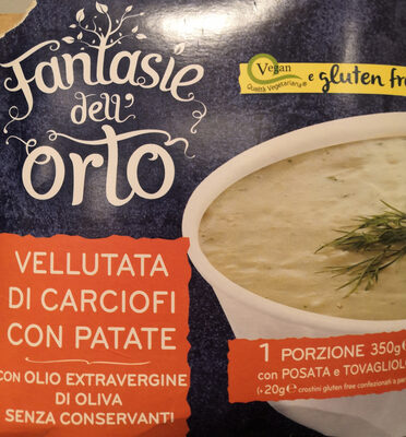 vellutata di carciofi con patate Fantasia dell'orto front packaging