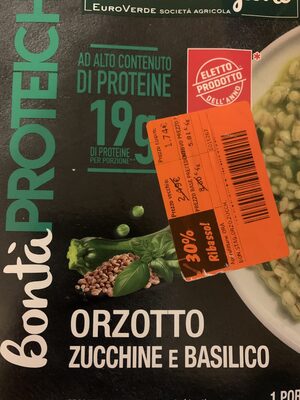 Orzotto zucchine e basilico front packaging