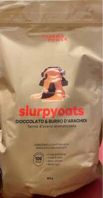 Farina di avena aromatizzata cioccolato e burro arachidi front packaging