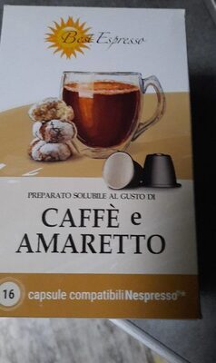 Caffè e amaretto front packaging