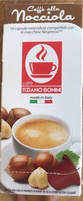 Caffe alla nocciola front packaging