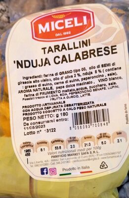 Tarallini 'nduja calabrese