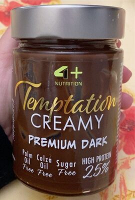 Temptation creamy premium dark front packaging