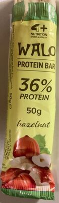 Walo protein bar hazelnut front packaging