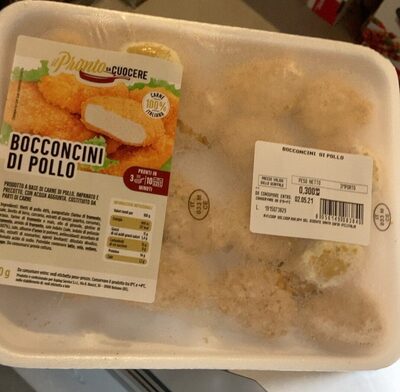Bocconcini di pollo front packaging