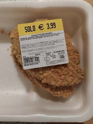 Cotoletta con spinaci front packaging
